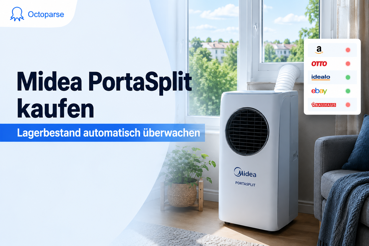 Midea PortaSplit kaufen: Lagerbestand automatisch überwachen & als Erster zuschlagen