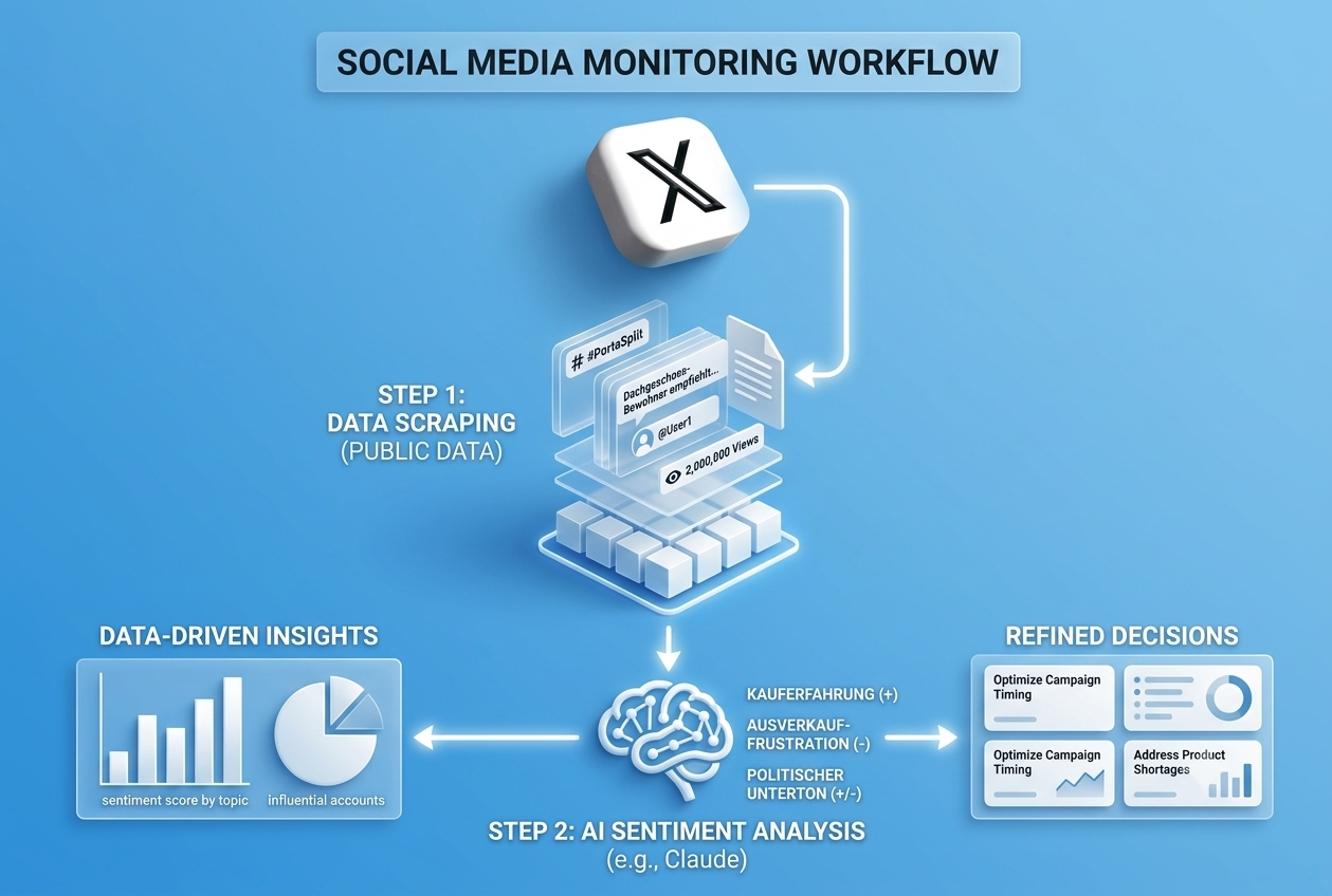 Social Media Monitoring selbst gemacht: Eine Twitter Fallstudie zum PortaSplit Hype mit KI und Octoparse