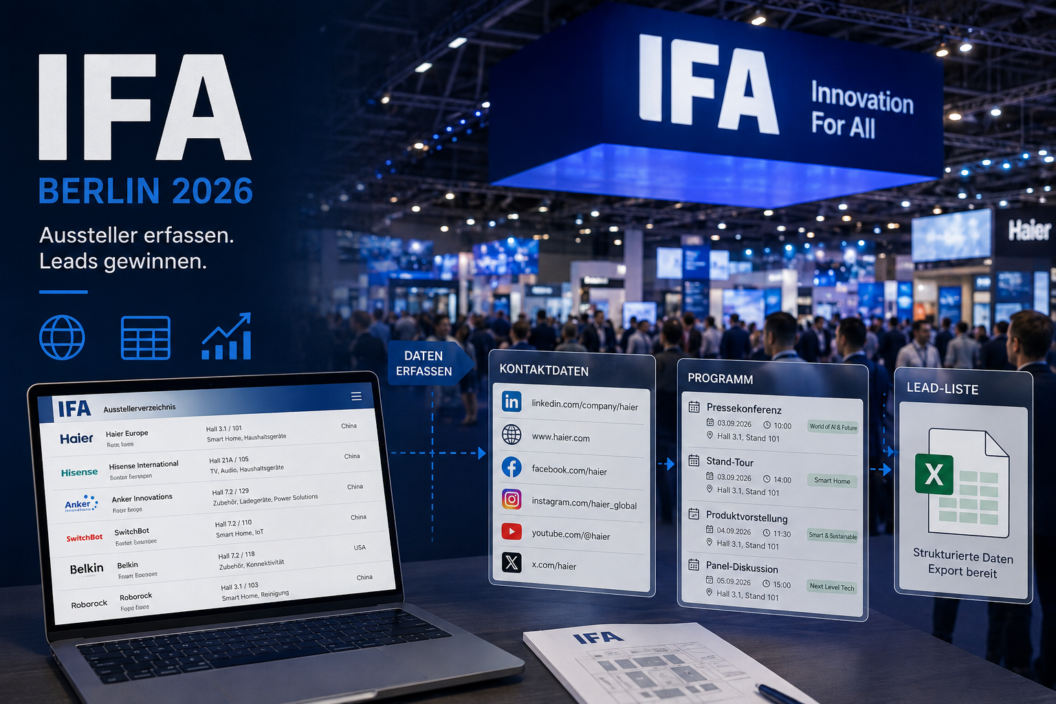IFA Berlin 2026: B2B-Leads aus 1.900 Ausstellern gewinnen