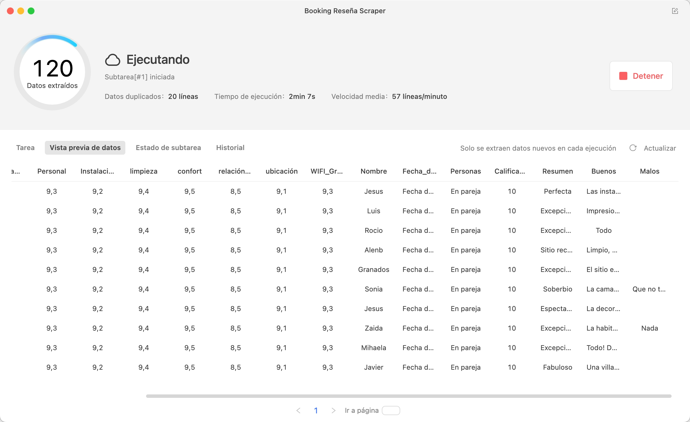 Se están recopilando datos de comentarios.