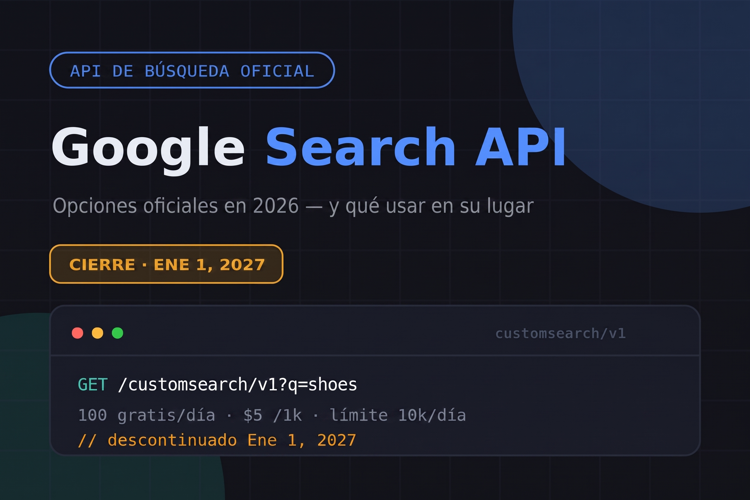 SERP de Google vía API: Guía y alternativas en 2026