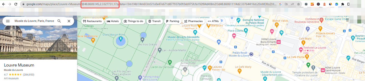 Trouver un lieu avec coordonnées GPS sur Googole Maps