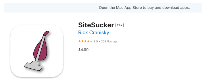  SiteSucker - Application macOS&iOS pour la copie automatique du site