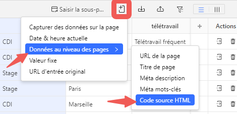 Récupérez même le code source HTML sur Octoparse