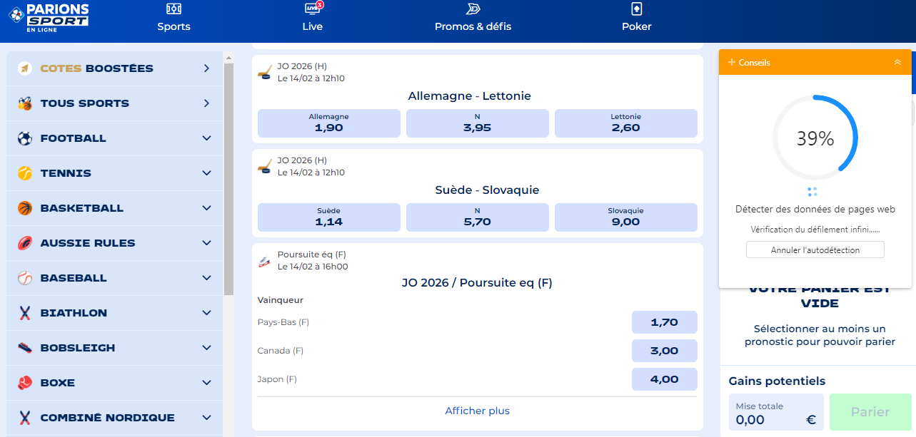 Téléchargement et détection automatique avec Octoparse