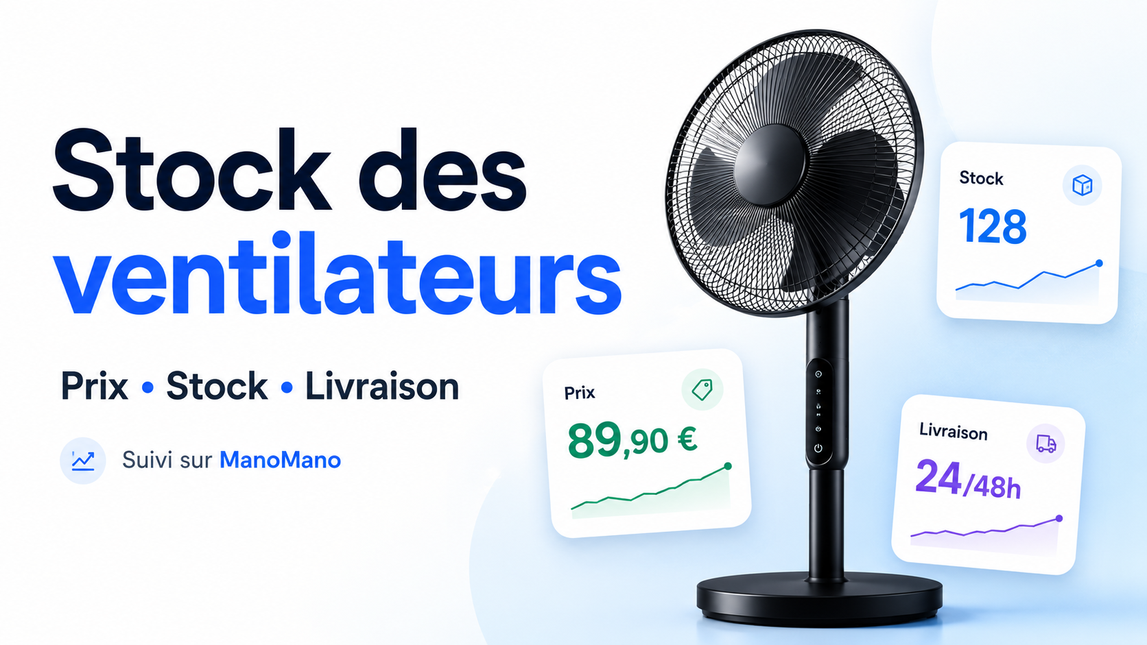 Rupture de stock des ventilateurs : comment suivre les prix et les disponibilités sur ManoMano ?