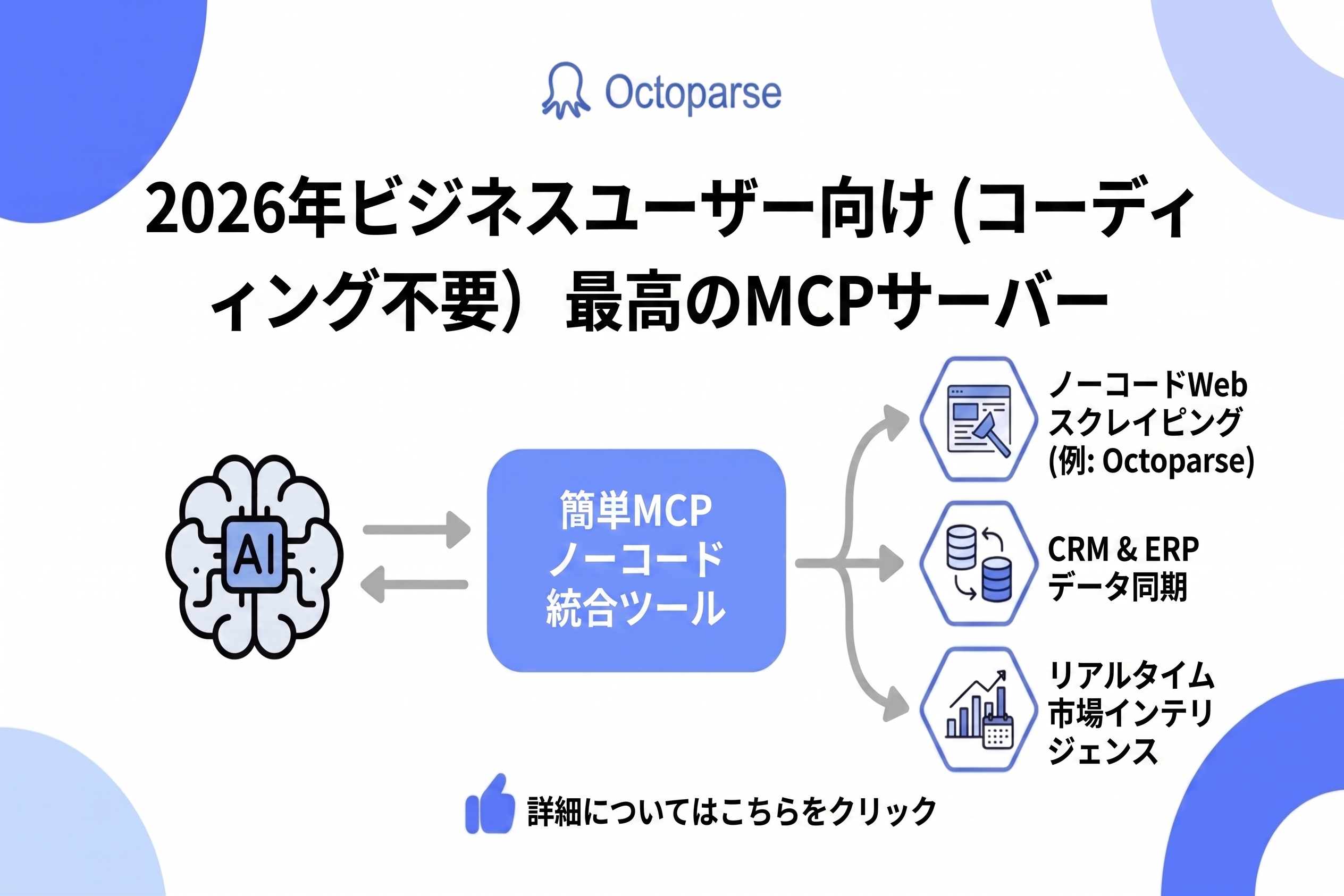 【2026年版】ビジネス向けMCPサーバー11選｜コード不要でClaudeを業務ツールに接続