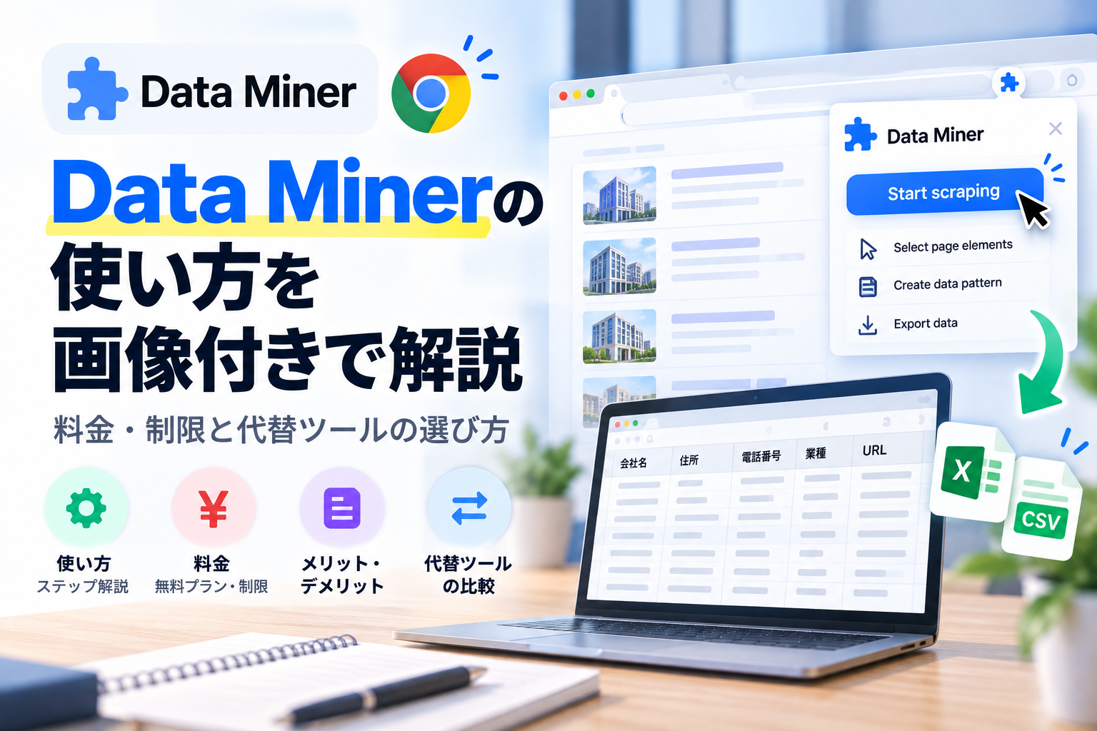 Data Minerの使い方を画像付きで解説｜料金・制限と代替ツールの選び方