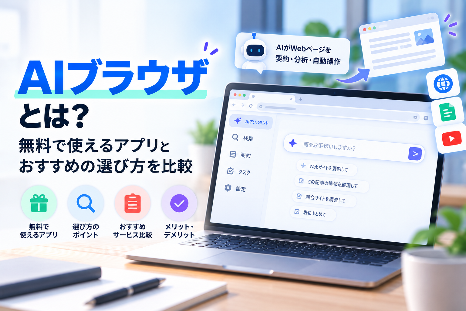 AIブラウザとは？無料で使えるアプリとおすすめの選び方を比較
